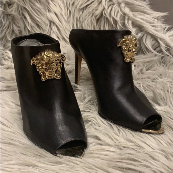 VERSACE Palazzo Peep-toe Mule - Picture 2 of 5